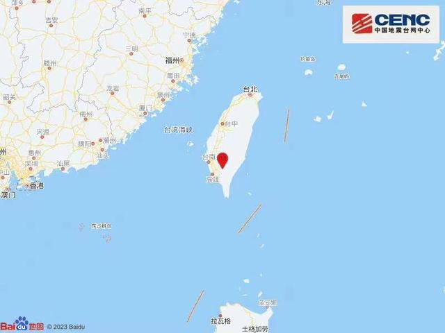 台湾高雄市发生47级地米乐 M6震震源深度14公里(图1)